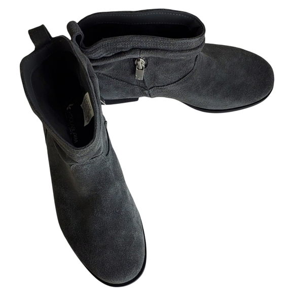 New koolaburra ugg lorelei suede ankle bootie stone gray zip up western cowgirl - Picture 13 of 15